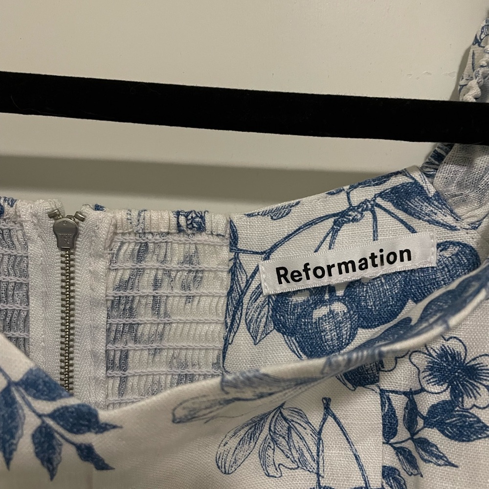 Reformation Bridgton Linen Dress Corsica - Picture 5 of 6